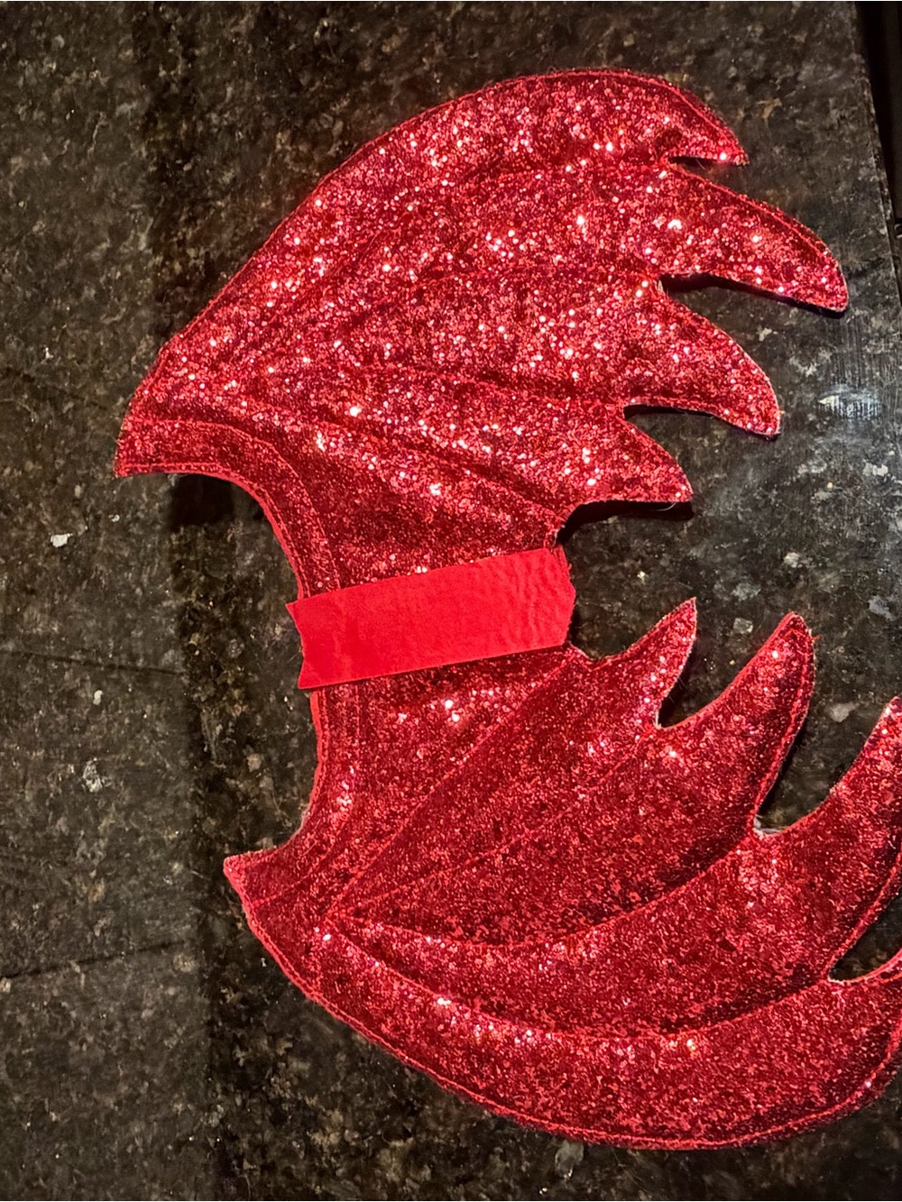 Dog/Pet Red Glitter Devil Wings Costume